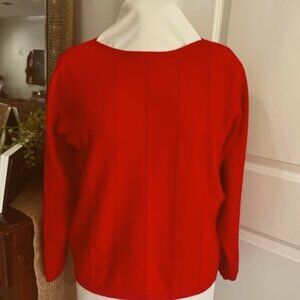 Wool Blend Vila Milano Sweater Women's XL Red Warm Soft